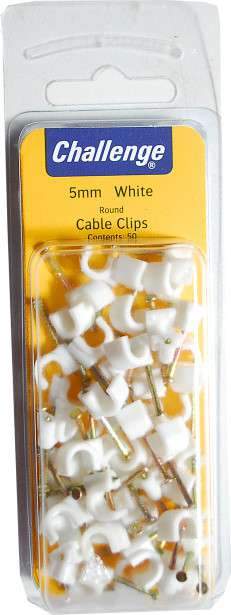 Cable Clips - 50pce Blister Pack 4mm Challenge