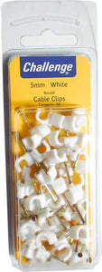 Cable Clips - 50pce Blister Pack 5mm Challenge