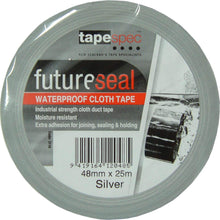 Load image into Gallery viewer, Cloth Duct Tape (100mph) - 48mm x 25m Silver Tapespec