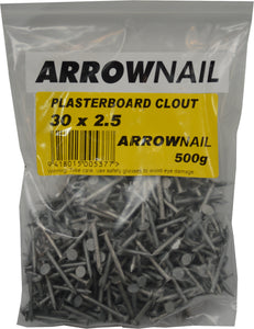 Plasterboard Clouts - Galvanised 500gm Pack 30mm x 2.5mm NZ Nails