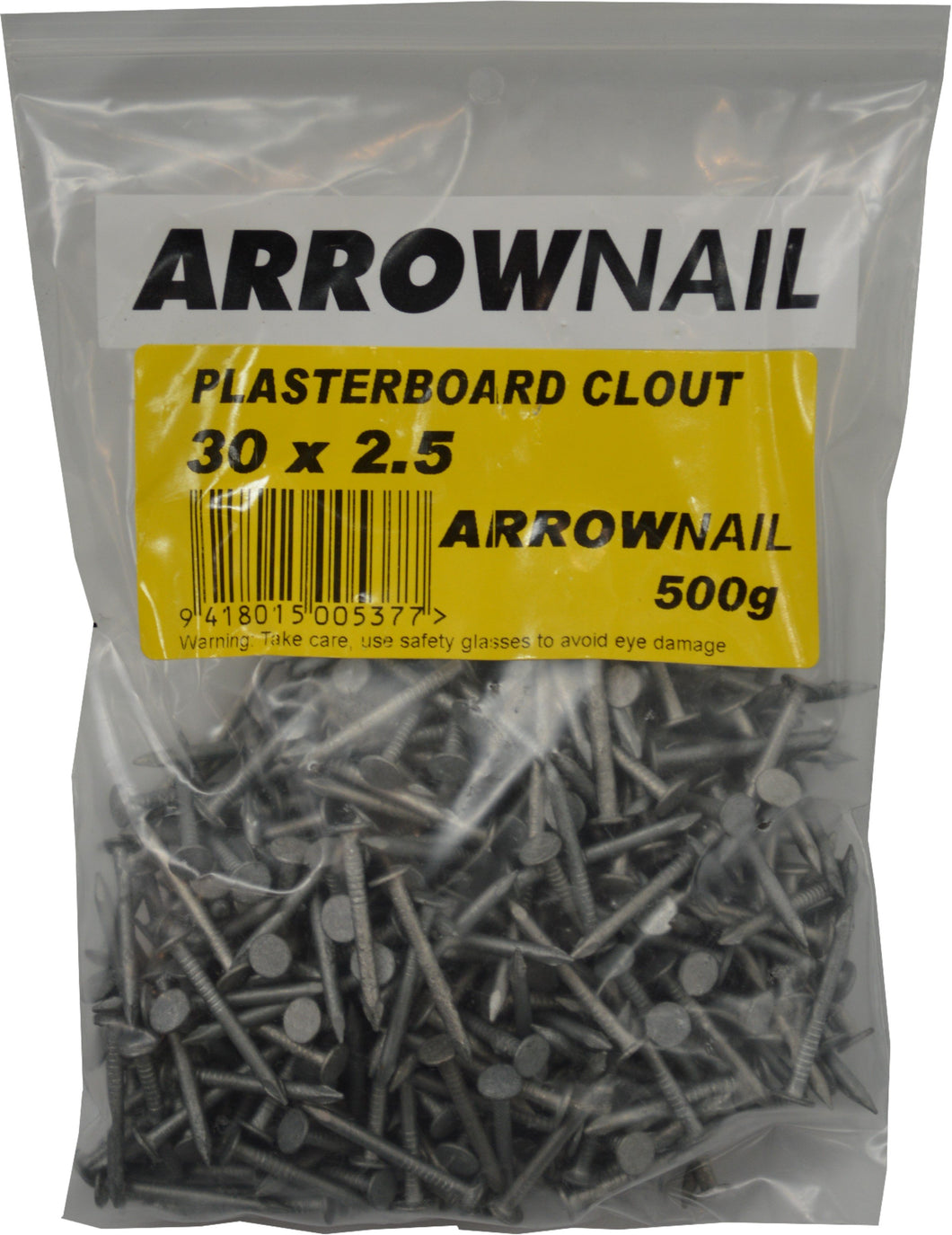 Plasterboard Clouts - Galvanised 500gm Pack 30mm x 2.5mm NZ Nails