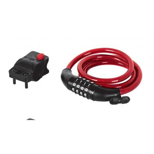 Bike Lock 4 row Comb w/bracket 1.2m Cable Hermex