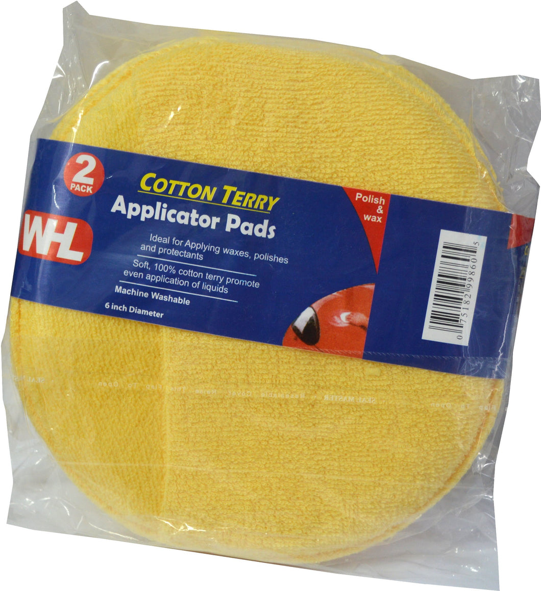 Cotton Terry Applicator Pads 150mm 2 Pack