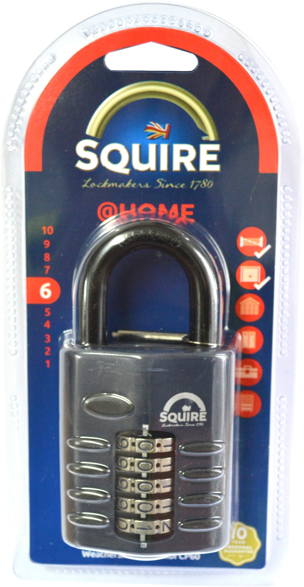 Combination Padlock - 34mm Shackle #CP60 60mm   Squire