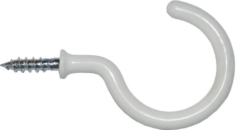 Cup Hooks - Round PVC White 15-pce 50mm