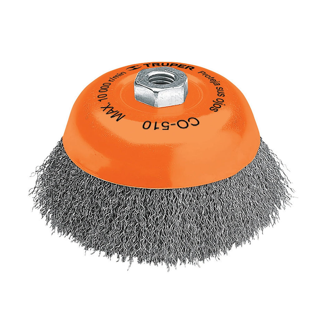 Wire Cup Brush Crimped with 14mm Nut 100mm Truper