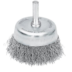 Wire Cup Brush Crimped with 6mm Shank 65mm Pretul