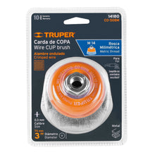 Load image into Gallery viewer, Wire Cup Brush Crimped with 14mm Nut 75mm Truper