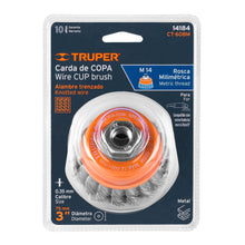 Load image into Gallery viewer, Wire Cup Brush Twisted with 14mm Nut 75mm Truper