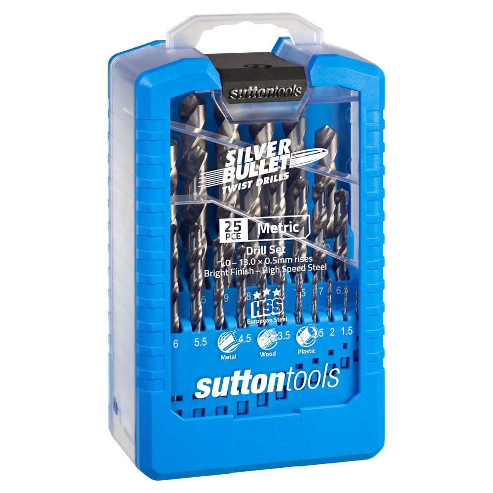 Drill Set E3M Metric 1mm 13mm 25 pce Silver Bullet