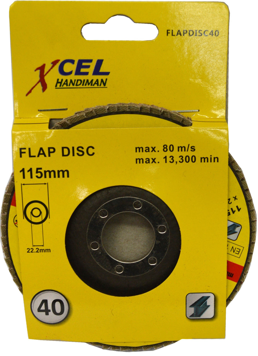 Sanding Flap Disc for Grinder 115mm 40g Xcel