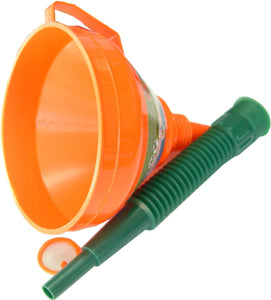 Funnel Plastic with Flexible Spout and Strainer  Xcel