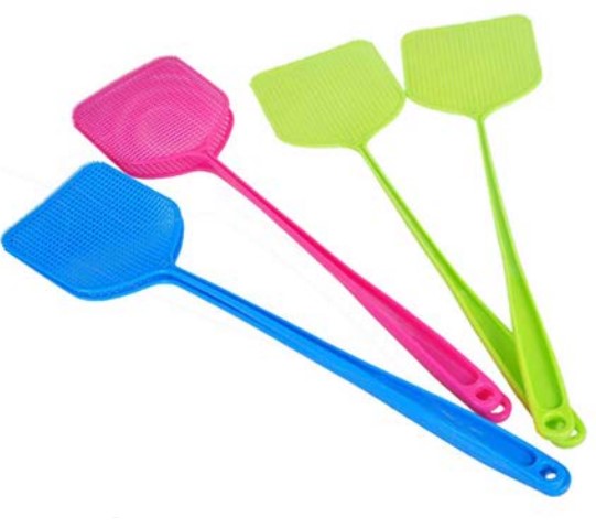 Fly Swatter - Assorted Colours Plastic
