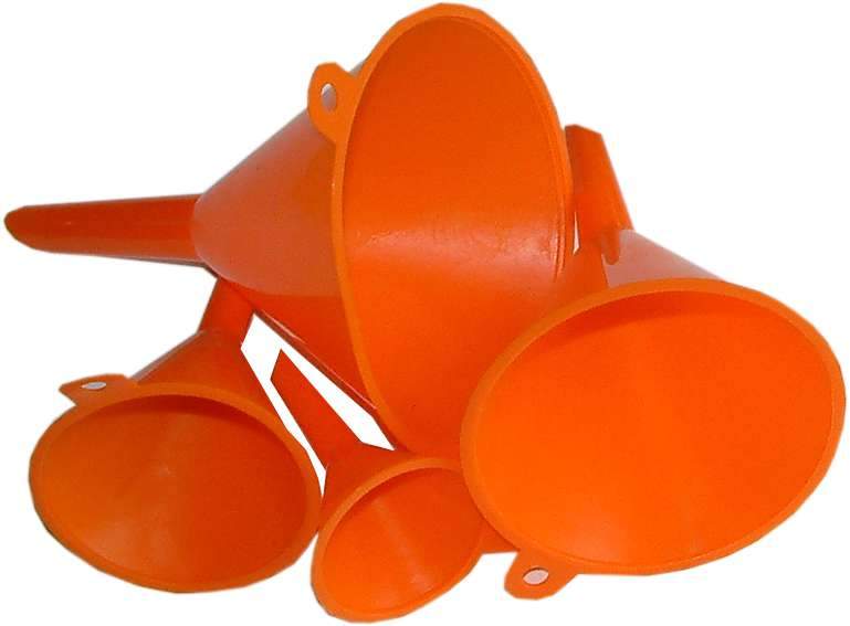 Funnel Set - Plastic 4-pce 50/75/95/115mm Xcel