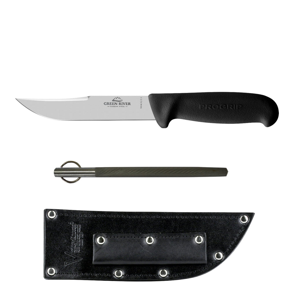 Bushmans Set - Knife Sheath Steel Green River