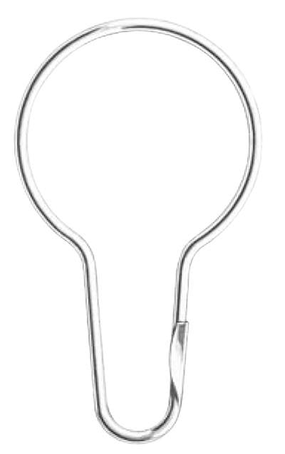 Shower Curtain Rings - N.P. 12-pce #SP35  Hindley