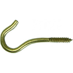 Screw Hook - Solid Brass #1810 2-1/16 inch Hindley