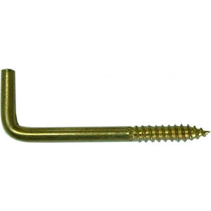 Screw Hook - Solid Brass Square #1912 1-3/8 inch Hindley