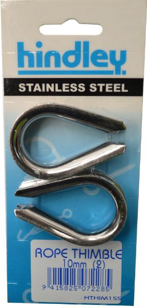 Rope Thimble Stainless Steel 2-pce 10mm Carded Hindley