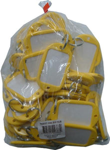 Key Tag "Jumbo" 50-pce Bag Yellow Kevron