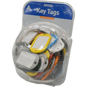 Key Tag "Jumbo" Assorted Colours 60-pce Tub  Kevron