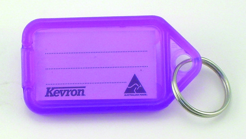 Key Tag Holder with Label - Loose Lilac Kevron