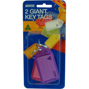 Key Tag Holders with Label "Giant" 2-pce Carded  Kevron