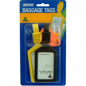 Key Tag Holder with Label - Travel Pack 3-pce Carded  Kevron