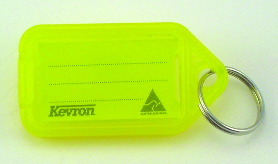 Key Tag Holder with Label - Loose Yellow Kevron