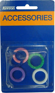 Key Head ID Rings - Assorted Colours 5-pce Carded  Kevron