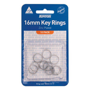 Key Rings - Zinc Plated 16mm 10-pce Kevron