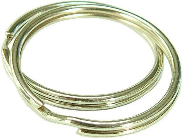 Key Rings - Spring Steel NP 4-pce 38mm Carded Xcel