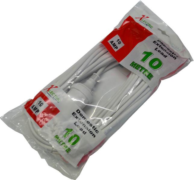 Extension Lead - Domestic White 10m Xlectric