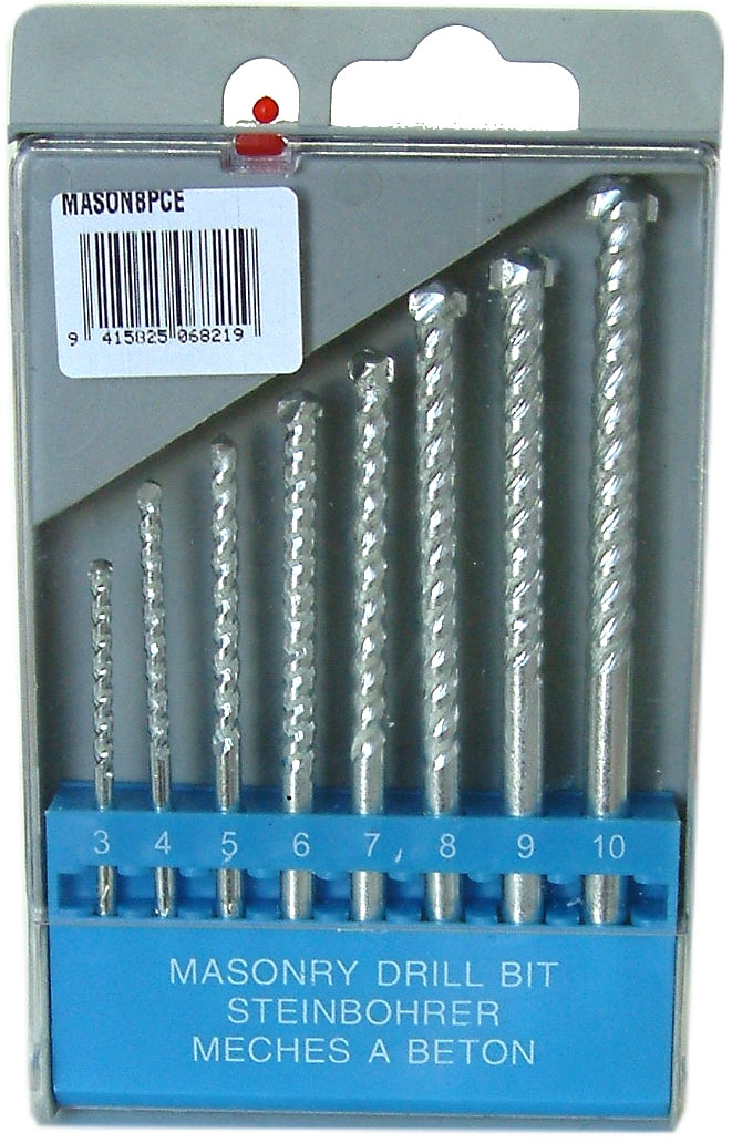 Masonry Drill Set in Case 3mm-10mm 8-pce Xcel