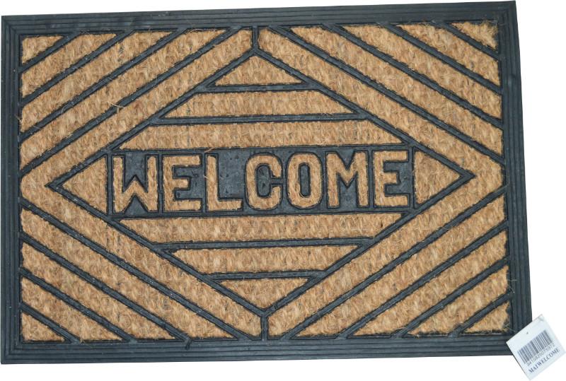 Door Mat - Rubber & Coir Welcome 600mm x 400mm