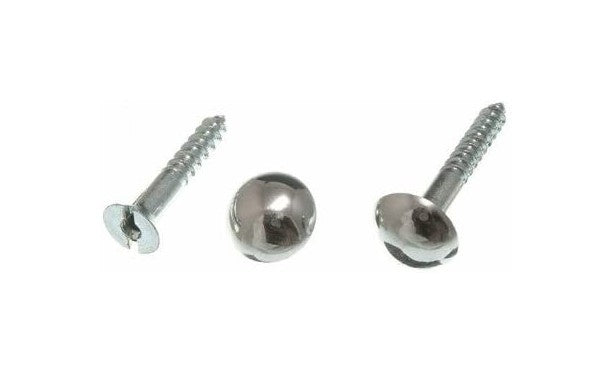 Mirror Screws with Domes CP 4-pce 25mm Carded Xcel