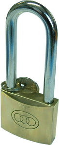Brass Padlock - Long Shank #263L 32mm Tri-Circle