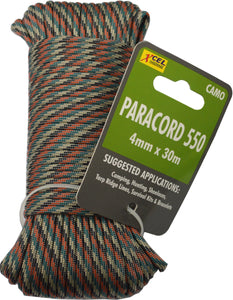 Paracord 550 - 4mm x 30m Hank Camo Xcel