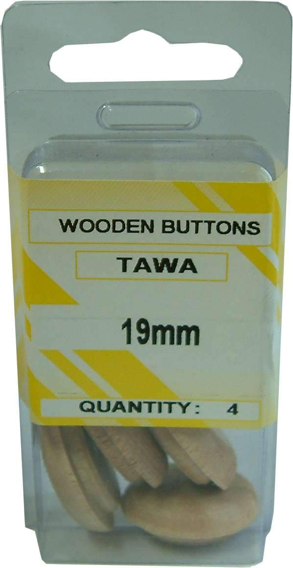 Wooden Pin Buttons - Tawa 8-pce 9mm Xcel