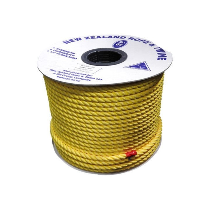Rope - Yellow Polypropelene 220m Reel 4mm QE