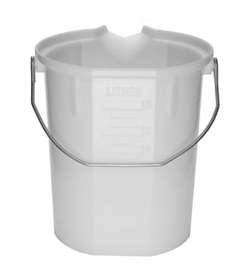 Plastic Pro-Bucket SS Handle with Graduated Measure 15L AgBoss