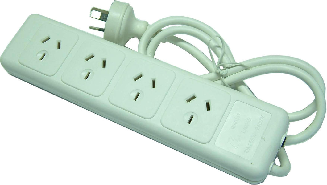 Powerboard with Lead & Overload 4-Outlet Xlectric
