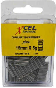 Corrugated Fasteners 50-pce 15mm x 5 Prepax