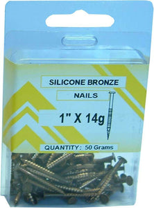 Silicone Bronze Nails 50gm 20mm x 16g Prepax