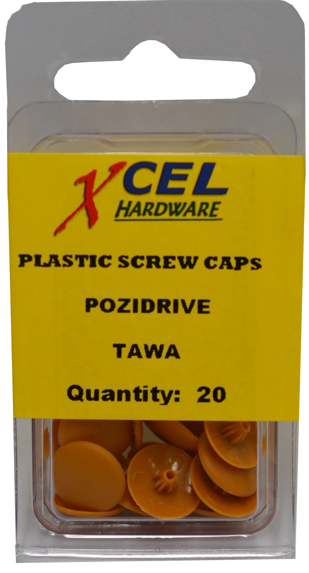 Plastic Screw Caps - Pozi 20-pce Tawa Prepax