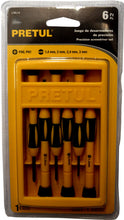 Load image into Gallery viewer, Precision Screwdriver Set - 4 Slotted &amp; 2 Phillips 6-pce Pretul
