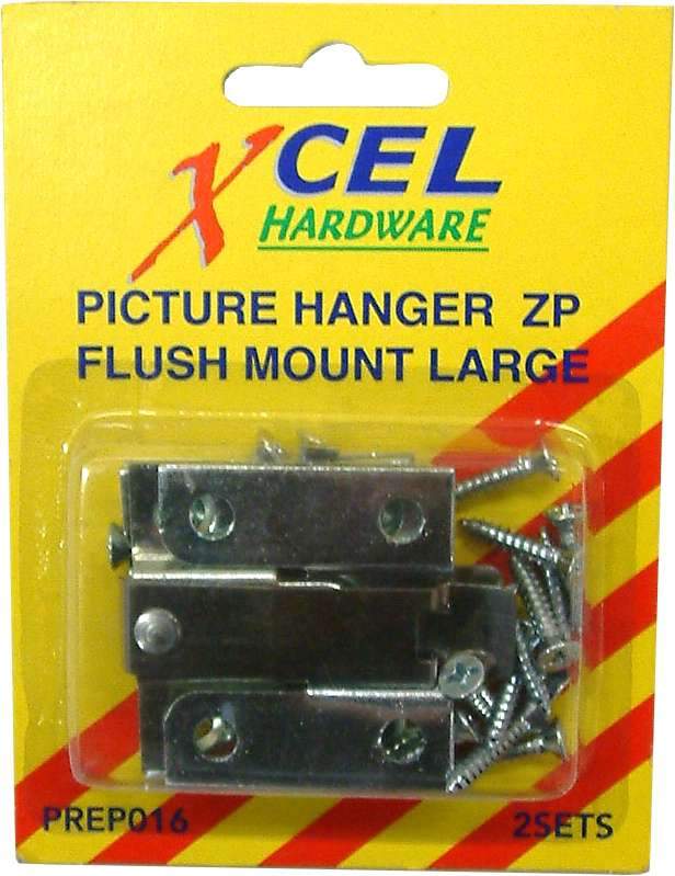 Picture Hanger Flush Mount - with Lock 2-Sets  Carded Xcel