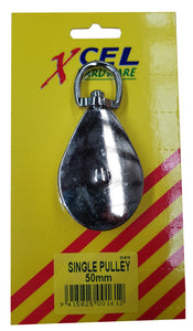 Single Awning Pulley - Galvanised 50mm Carded Xcel