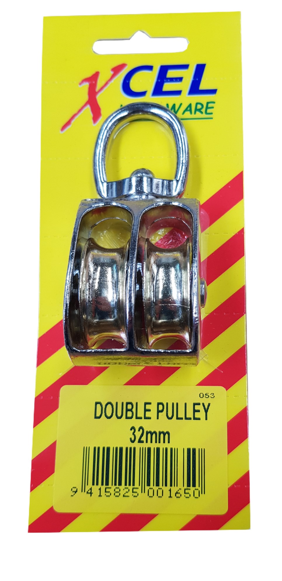 Double Awning Pulley - Galvanised 32mm Carded Xcel