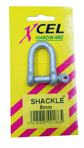 D-Shackle - Galvanised 8mm Carded Xcel